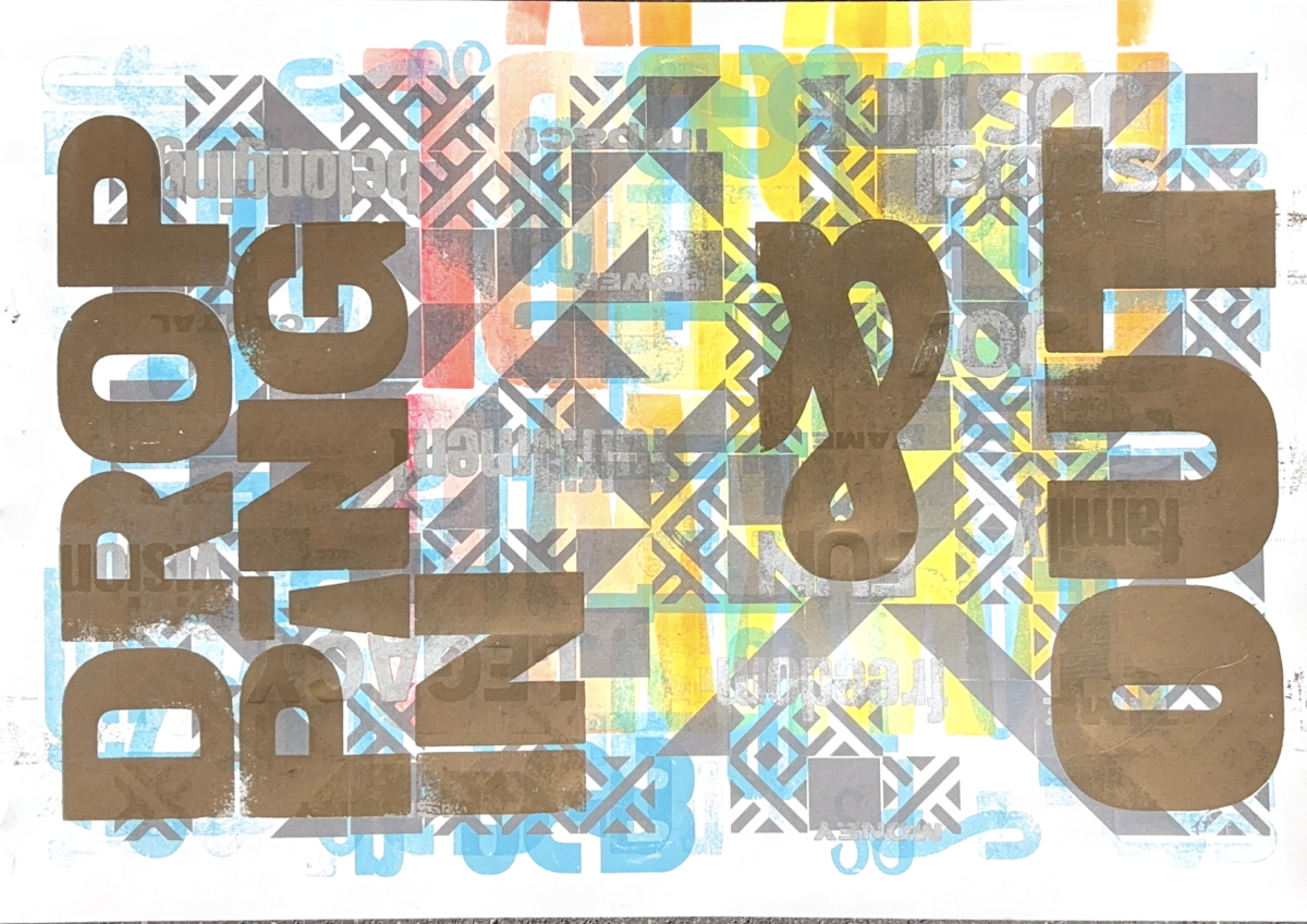 Partizipativer Posterdruck und Titelbild der Projektpublikation Eines von 50 Unikaten, gedruckt bei MIZDRUK, Aarle-Rixtel